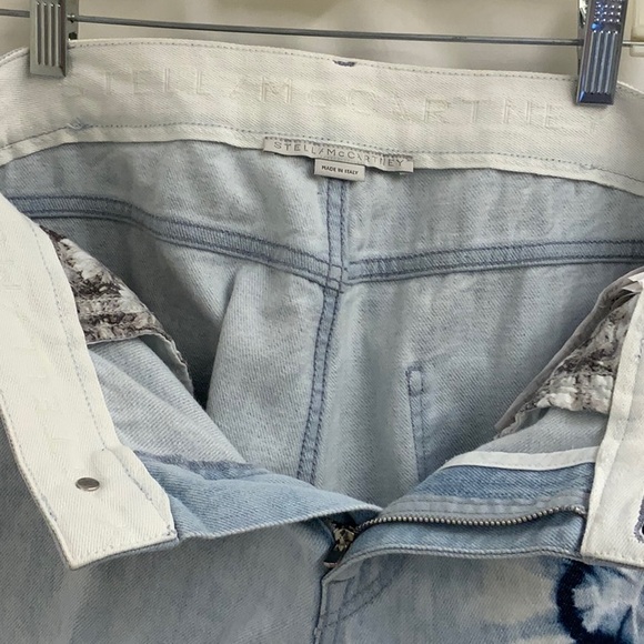 Unique Stella McCartney Barrel-leg Style Tie Dye Pattern Light Blue Jeans, NWOT - Picture 9 of 16
